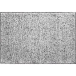 Piper Looms Mayfield Floral AMF660 Silver Machine Washable Area Rug Scatter Main Image