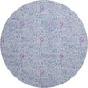 Piper Looms Mayfield Floral AMF660 Sky Machine Washable Area Rug Round Main Image
