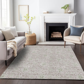 Piper Looms Mayfield Floral AMF660 Taupe Machine Washable Area Rug Lifestyle Image Feature