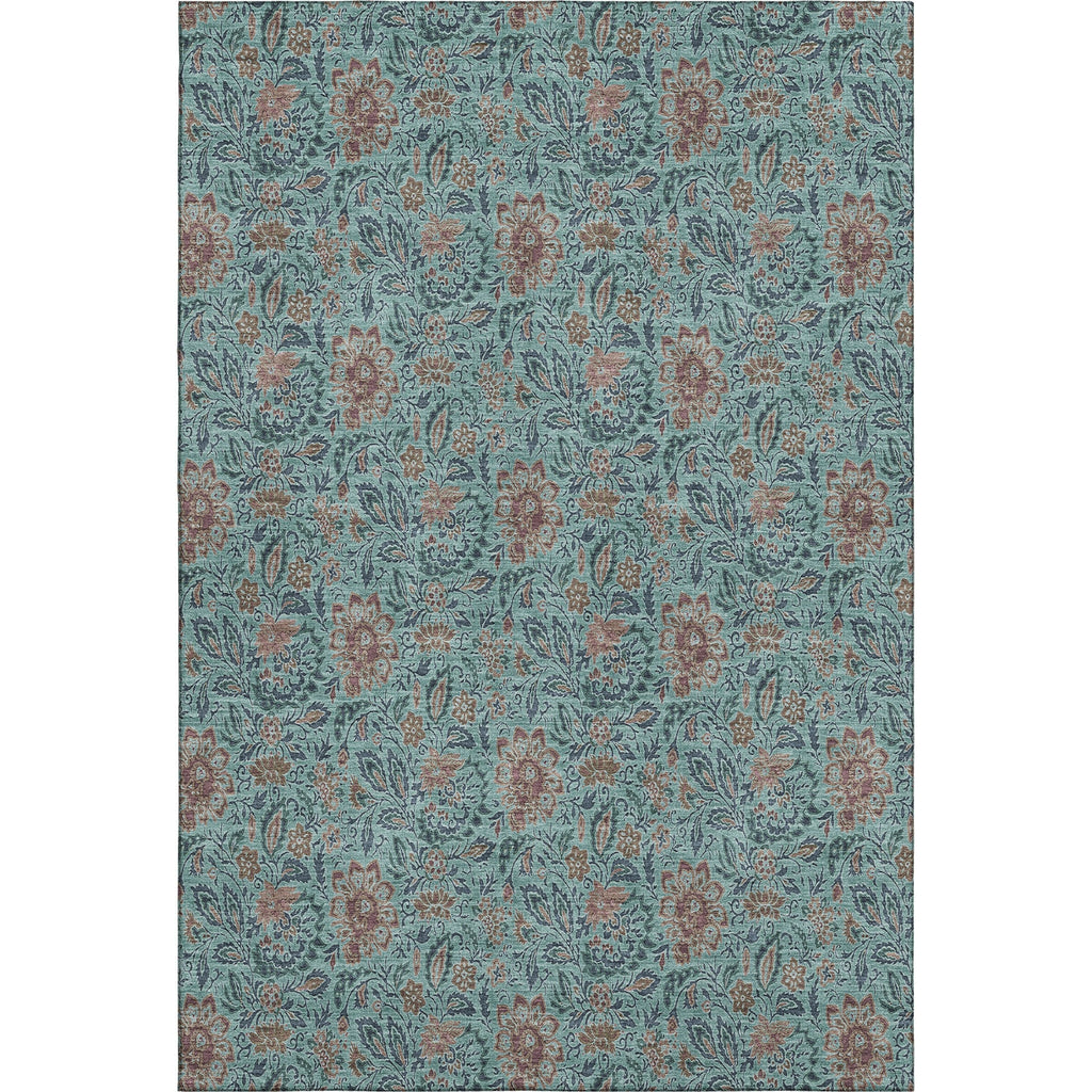 Piper Looms Mayfield Floral AMF660 Teal Machine Washable Area Rug main image
