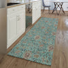 Piper Looms Mayfield Floral AMF660 Teal Machine Washable Area Rug Runner Lifestyle Image Feature
