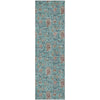 Piper Looms Mayfield Floral AMF660 Teal Machine Washable Area Rug Runner Main Image