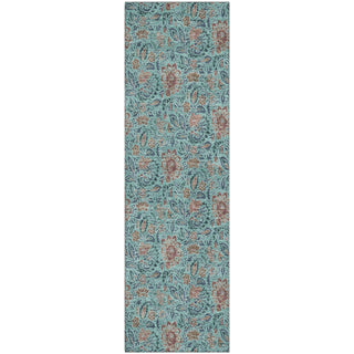 Piper Looms Mayfield Floral AMF660 Teal Machine Washable Area Rug Runner Main Image