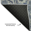 Piper Looms Mayfield Floral AMF661 Blue Machine Washable Area Rug Backing Image