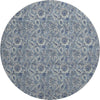Piper Looms Mayfield Floral AMF661 Blue Machine Washable Area Rug Round Main Image