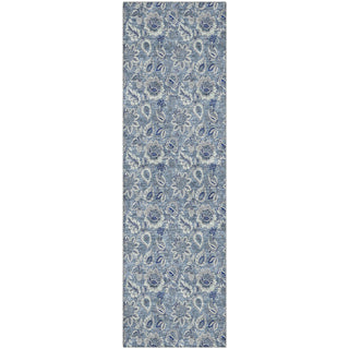 Piper Looms Mayfield Floral AMF661 Blue Machine Washable Area Rug Runner Main Image