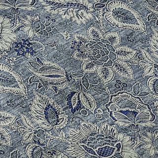 Piper Looms Mayfield Floral AMF661 Blue Machine Washable Area Rug Swatch Image