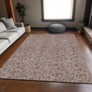 Piper Looms Mayfield Floral AMF661 Copper Machine Washable Area Rug Lifestyle Image Feature