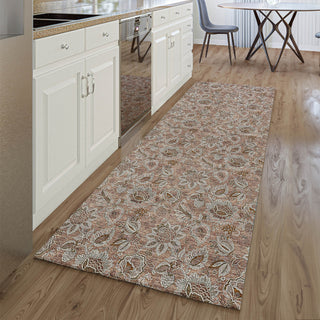 Piper Looms Mayfield Floral AMF661 Copper Machine Washable Area Rug Runner Lifestyle Image Feature