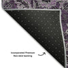 Piper Looms Mayfield Floral AMF661 Eggplant Machine Washable Area Rug Backing Image