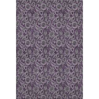 Piper Looms Mayfield Floral AMF661 Eggplant Machine Washable Area Rug main image