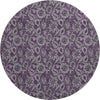 Piper Looms Mayfield Floral AMF661 Eggplant Machine Washable Area Rug Round Main Image