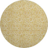 Piper Looms Mayfield Floral AMF661 Gold Machine Washable Area Rug Round Main Image