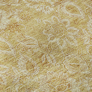 Piper Looms Mayfield Floral AMF661 Gold Machine Washable Area Rug Swatch Image