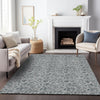 Piper Looms Mayfield Floral AMF661 Gray Machine Washable Area Rug Lifestyle Image Feature