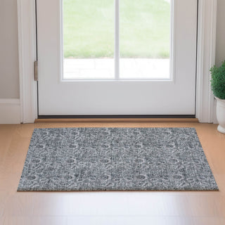 Piper Looms Mayfield Floral AMF661 Gray Machine Washable Area Rug Scatter Lifestyle Image Feature