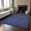 Piper Looms Mayfield Floral AMF661 Navy Machine Washable Area Rug Lifestyle Image Feature