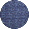 Piper Looms Mayfield Floral AMF661 Navy Machine Washable Area Rug Round Main Image
