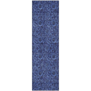 Piper Looms Mayfield Floral AMF661 Navy Machine Washable Area Rug Runner Main Image