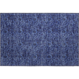 Piper Looms Mayfield Floral AMF661 Navy Machine Washable Area Rug Scatter Main Image
