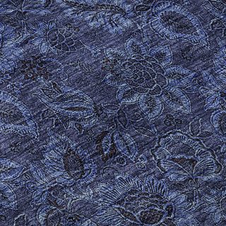 Piper Looms Mayfield Floral AMF661 Navy Machine Washable Area Rug Swatch Image