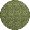 Piper Looms Mayfield Floral AMF661 Olive Machine Washable Area Rug Round Main Image
