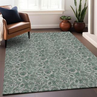 Piper Looms Mayfield Floral AMF661 Sage Machine Washable Area Rug Lifestyle Image Feature