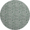 Piper Looms Mayfield Floral AMF661 Sage Machine Washable Area Rug Round Main Image