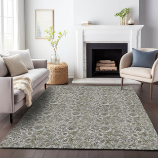 Piper Looms Mayfield Floral AMF661 Taupe Machine Washable Area Rug Lifestyle Image Feature