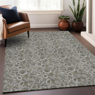 Piper Looms Mayfield Floral AMF661 Taupe Machine Washable Area Rug Lifestyle Image Feature