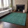 Piper Looms Mayfield Floral AMF661 Teal Machine Washable Area Rug Lifestyle Image Feature