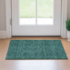 Piper Looms Mayfield Floral AMF661 Teal Machine Washable Area Rug Scatter Lifestyle Image Feature