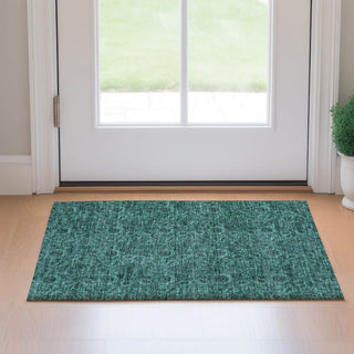 Piper Looms Mayfield Floral AMF661 Teal Machine Washable Area Rug Scatter Lifestyle Image Feature