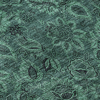 Piper Looms Mayfield Floral AMF661 Teal Machine Washable Area Rug Swatch Image