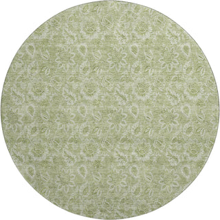 Piper Looms Mayfield Floral AMF662 Aloe Machine Washable Area Rug Round Main Image