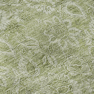 Piper Looms Mayfield Floral AMF662 Aloe Machine Washable Area Rug Swatch Image