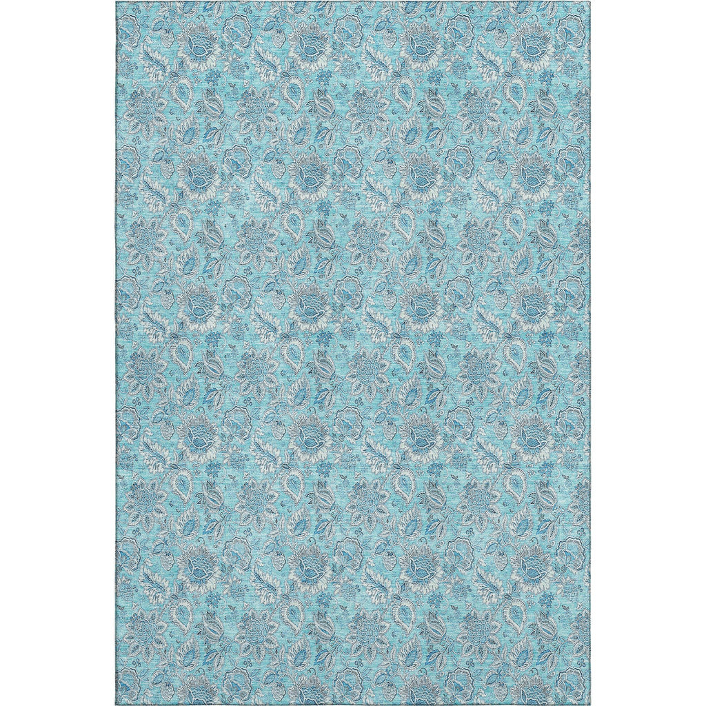 Piper Looms Mayfield Floral AMF662 Aqua Machine Washable Area Rug main image