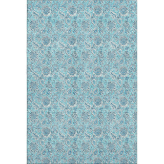 Piper Looms Mayfield Floral AMF662 Aqua Machine Washable Area Rug main image