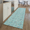Piper Looms Mayfield Floral AMF662 Aqua Machine Washable Area Rug Runner Lifestyle Image Feature