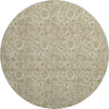 Piper Looms Mayfield Floral AMF662 Beige Machine Washable Area Rug Round Main Image