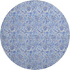 Piper Looms Mayfield Floral AMF662 Blue Machine Washable Area Rug Round Main Image