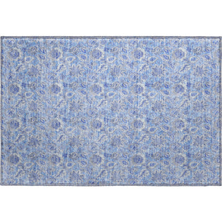 Piper Looms Mayfield Floral AMF662 Blue Machine Washable Area Rug Scatter Main Image
