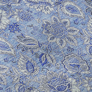Piper Looms Mayfield Floral AMF662 Blue Machine Washable Area Rug Swatch Image