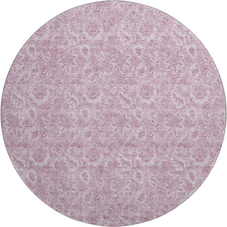 Piper Looms Mayfield Floral AMF662 Blush Machine Washable Area Rug Round Main Image