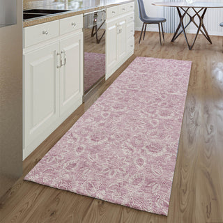 Piper Looms Mayfield Floral AMF662 Blush Machine Washable Area Rug Runner Lifestyle Image Feature