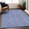 Piper Looms Mayfield Floral AMF662 Denim Machine Washable Area Rug Lifestyle Image Feature