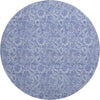 Piper Looms Mayfield Floral AMF662 Denim Machine Washable Area Rug Round Main Image