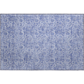 Piper Looms Mayfield Floral AMF662 Denim Machine Washable Area Rug Scatter Main Image
