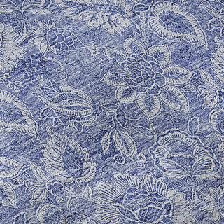 Piper Looms Mayfield Floral AMF662 Denim Machine Washable Area Rug Swatch Image