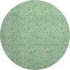 Piper Looms Mayfield Floral AMF662 Green Machine Washable Area Rug Round Main Image